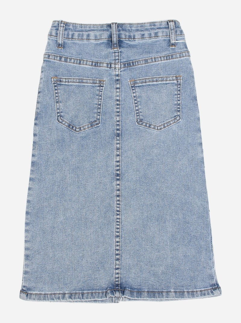 Saia de ganga com padrão - Kids Star Azul - Kiabi