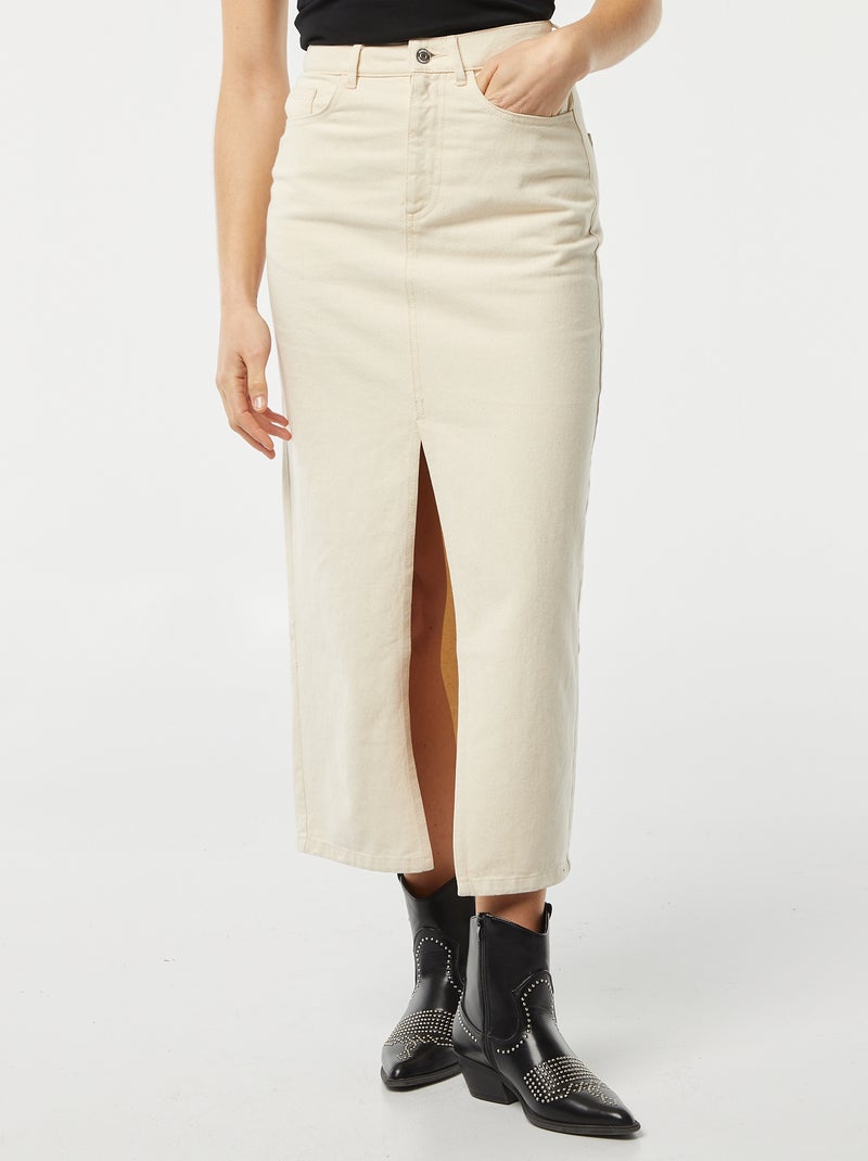 Saia de ganga midi BRANCO - Kiabi