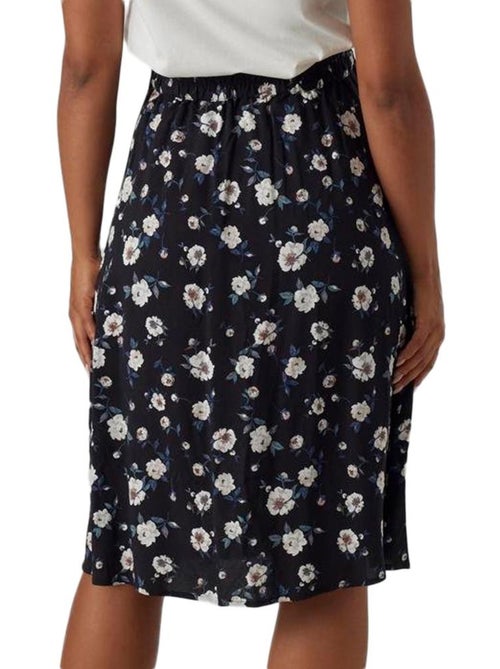 Saia de Grávida Preta com Flores Vero Moda Maternity 20019110 - Kiabi Saia de Grávida Preta com Flores Vero Moda Maternity 20019110 - Kiabi