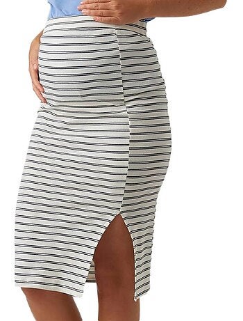 Saia de Gravidez Mamalicious Ravena para Mulher, Branco/Preto
