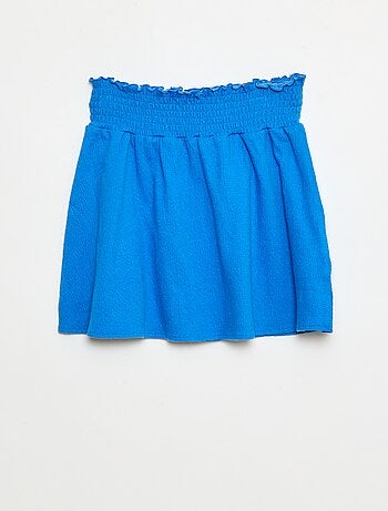 Saia de malha amassada em algodão