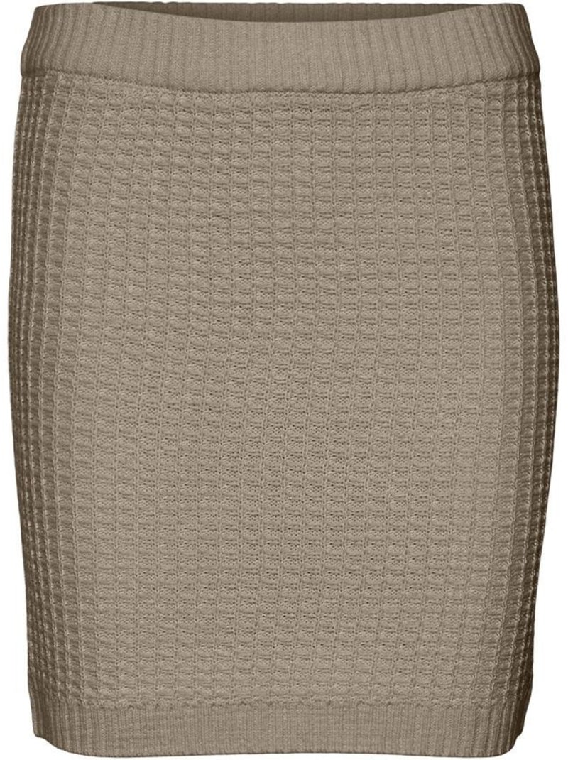 Saia de Malha Bege Vero Moda Omega para Mulher Bege - Kiabi