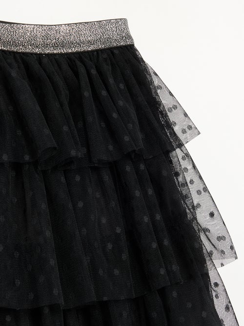Saia de tule com folhos 'Halloween' - Kiabi