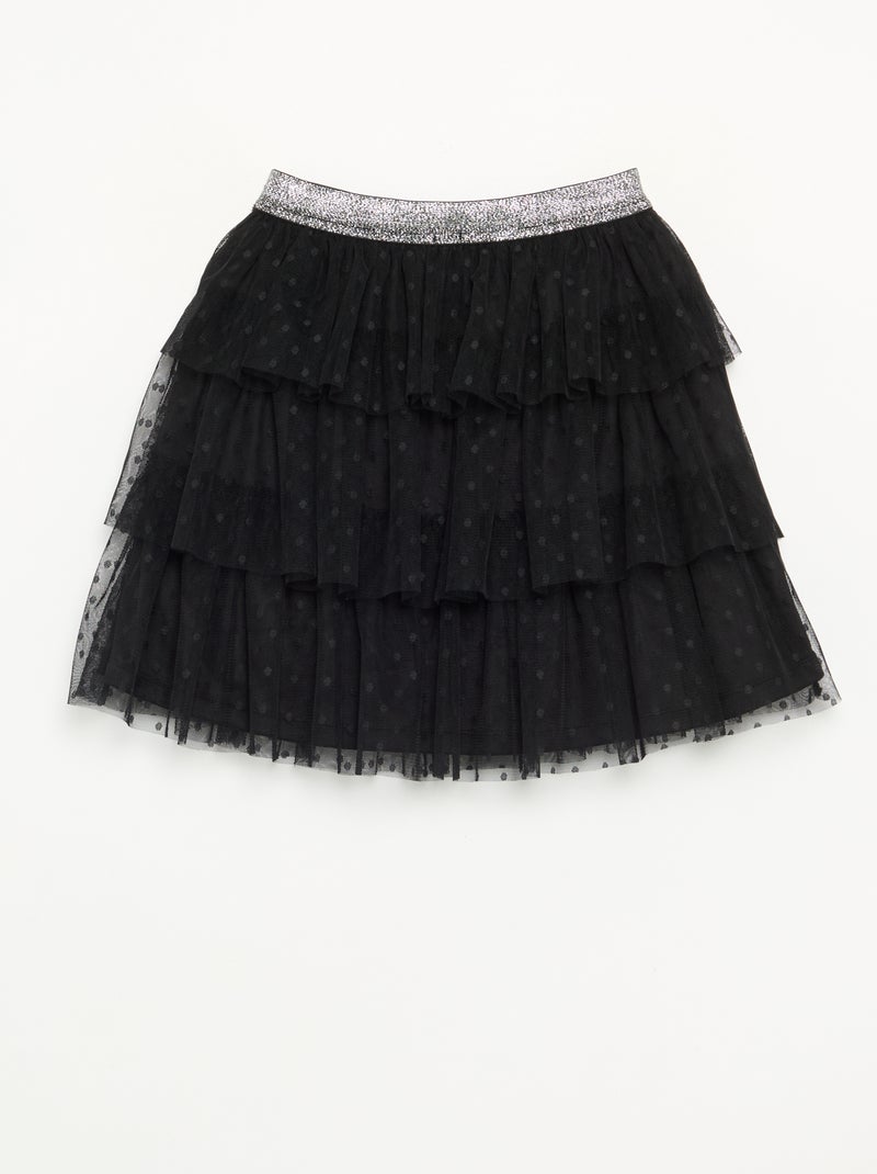 Saia de tule com folhos 'Halloween' Preto - Kiabi