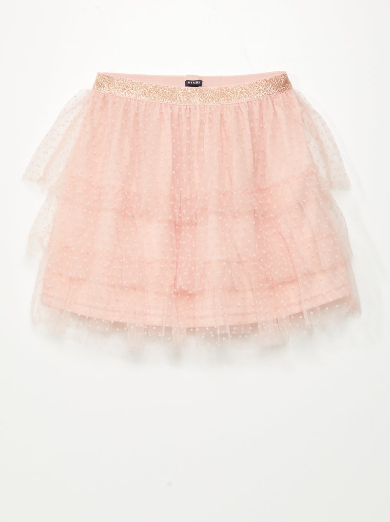 Saia de tule com motivo às bolinhas ROSA - Kiabi