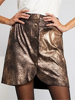 Saia em camurça sintética brilhante - Kiabi