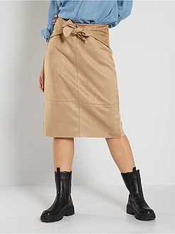 Saia em camurça sintética - Kiabi