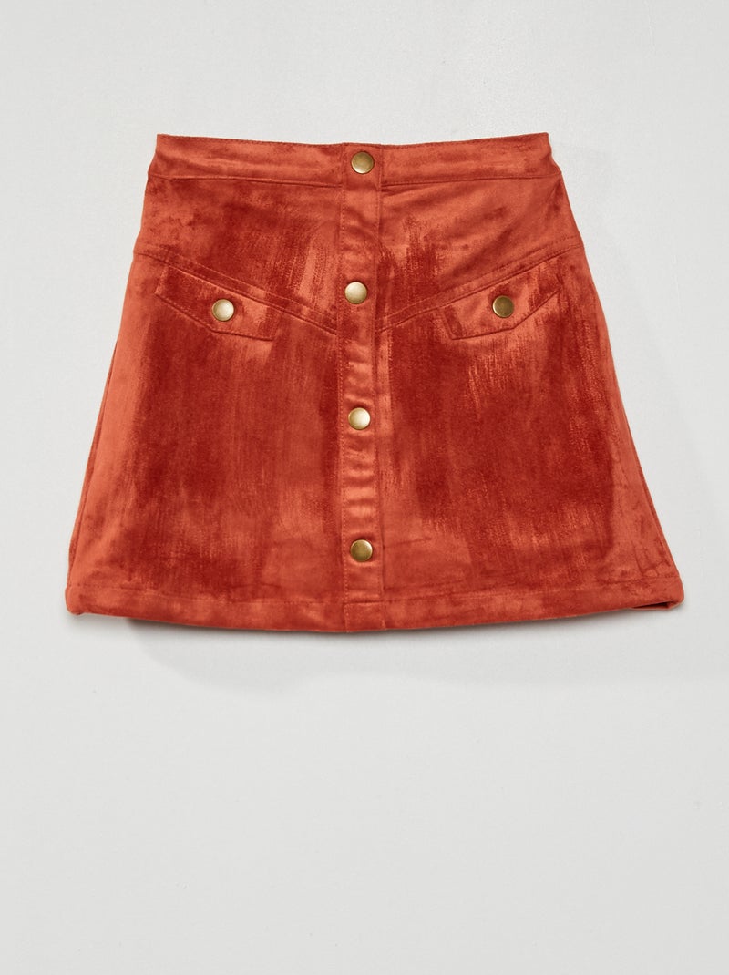 Saia em camurça VERMELHO - Kiabi