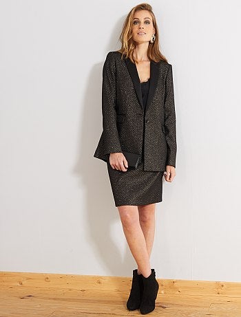 Saia em jacquard brilhante - Kiabi