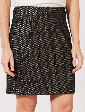 Saia em jacquard brilhante - Kiabi