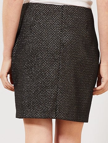 Saia em jacquard brilhante - Kiabi