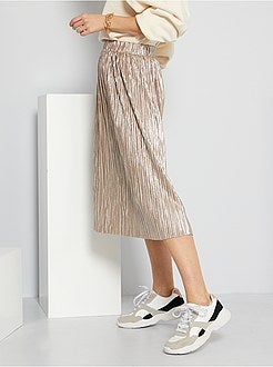 Saia em lamê ouro - Kiabi