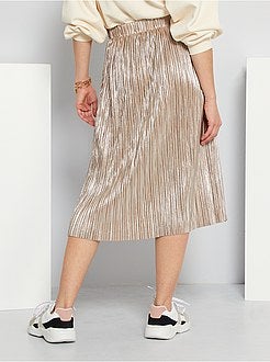 Saia em lamê ouro - Kiabi