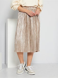 Saia em lamê ouro - Kiabi