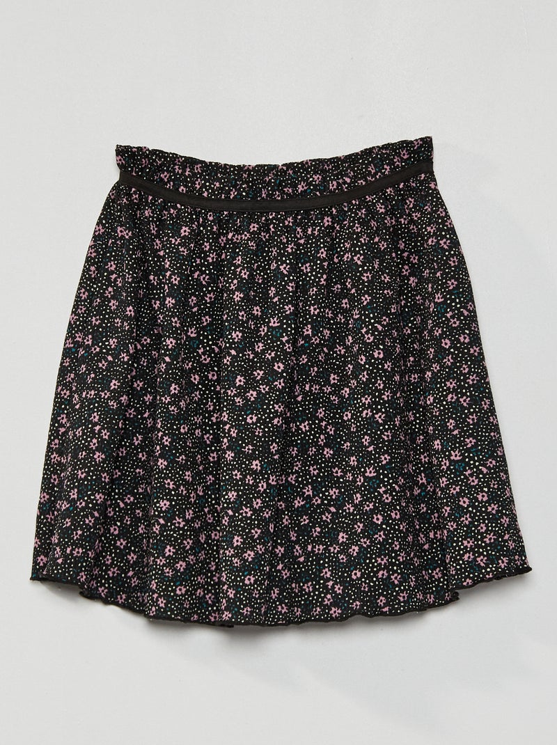 Saia em malha crepe PRETO - Kiabi