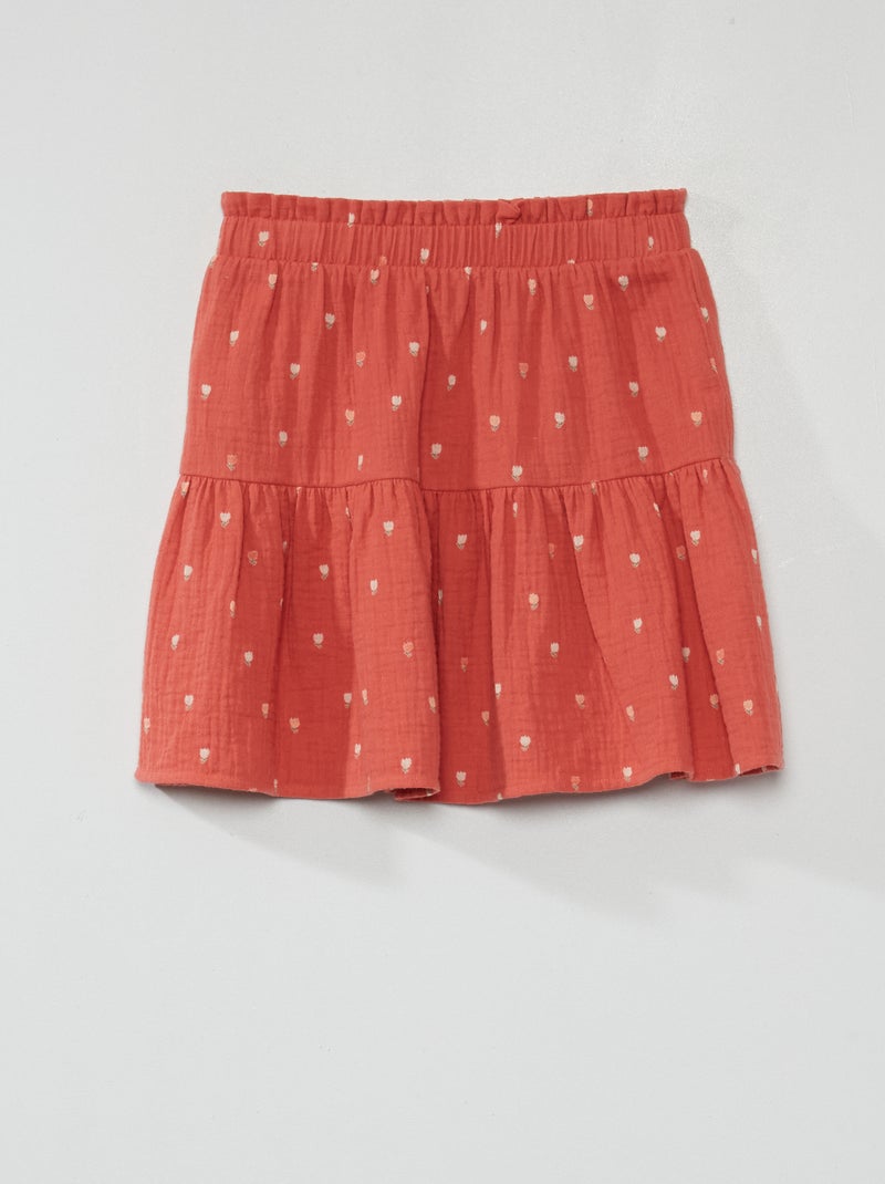Saia em malha crepe VERMELHO - Kiabi