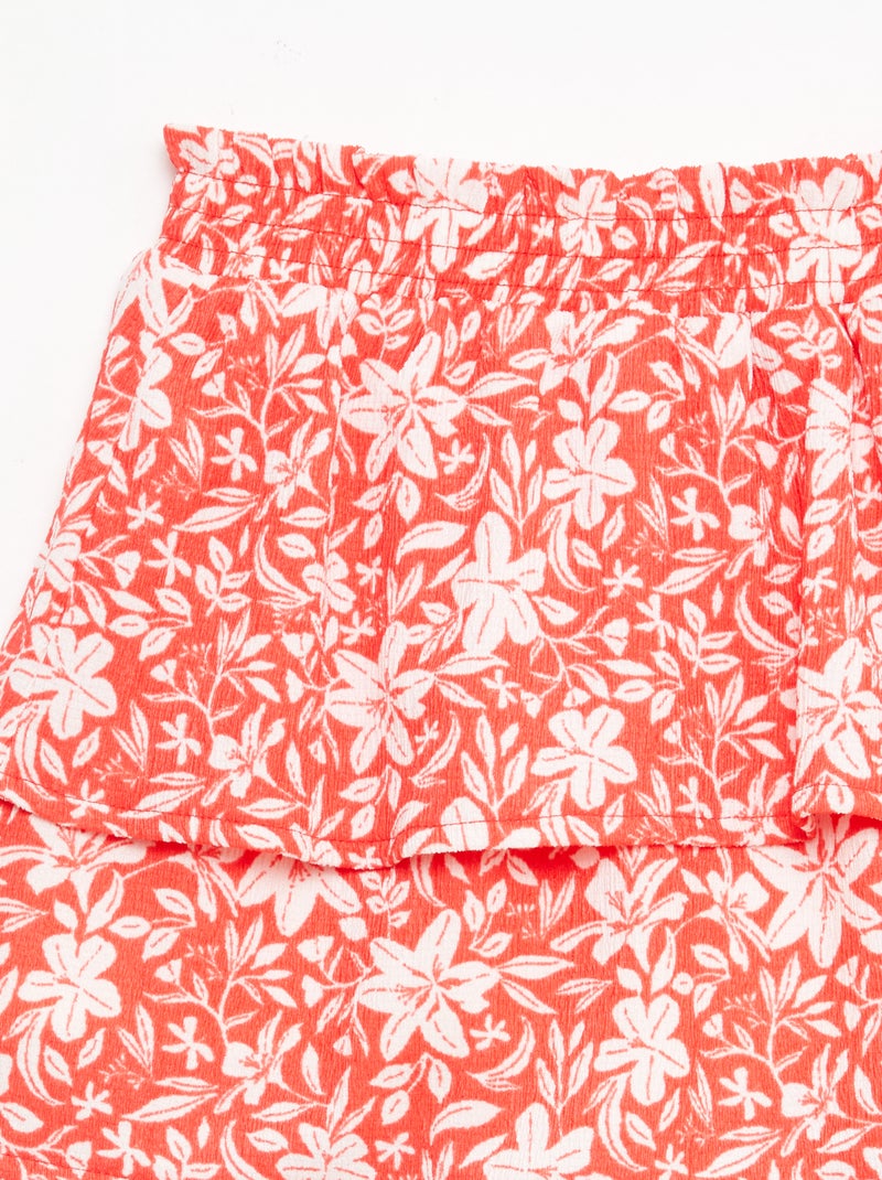 Saia em malha stretch Vermelho - Kiabi