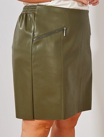 Saia em pele sintética estilo rock - Kiabi