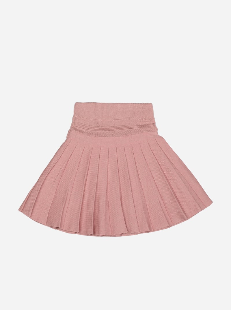 Saia em tecido piqué com bolsos - Kids Star Rosa - Kiabi