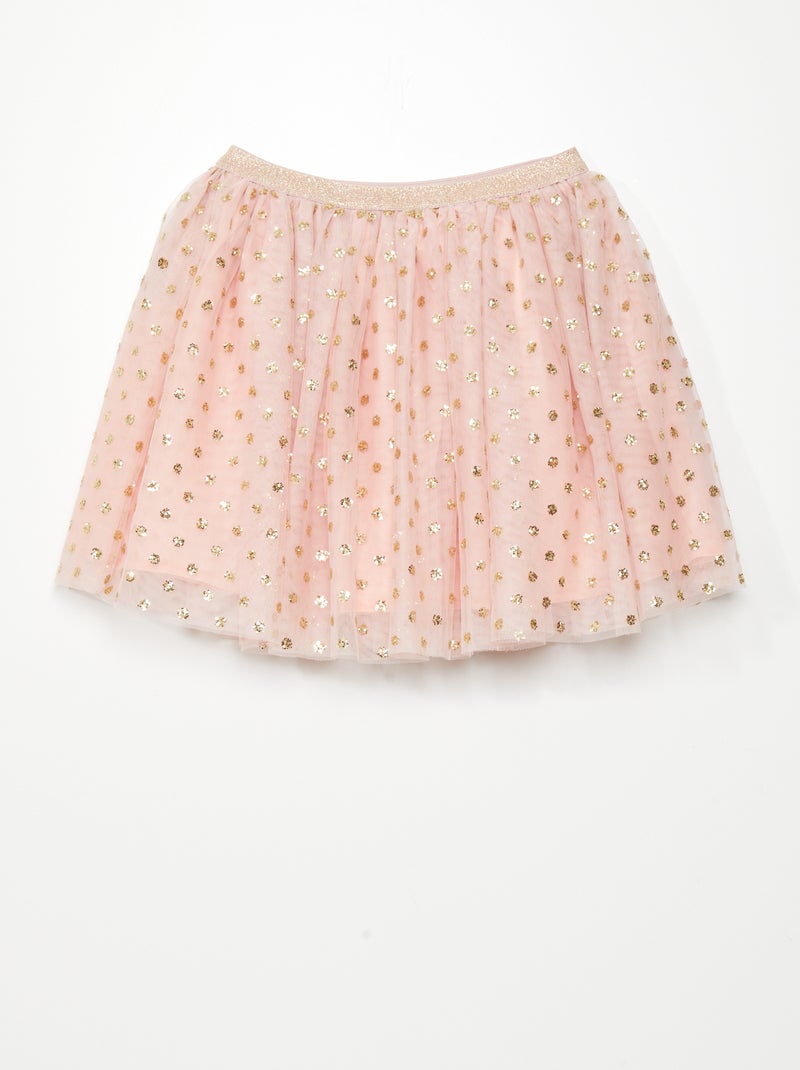 Saia em tule a ponto cheio ROSA - Kiabi