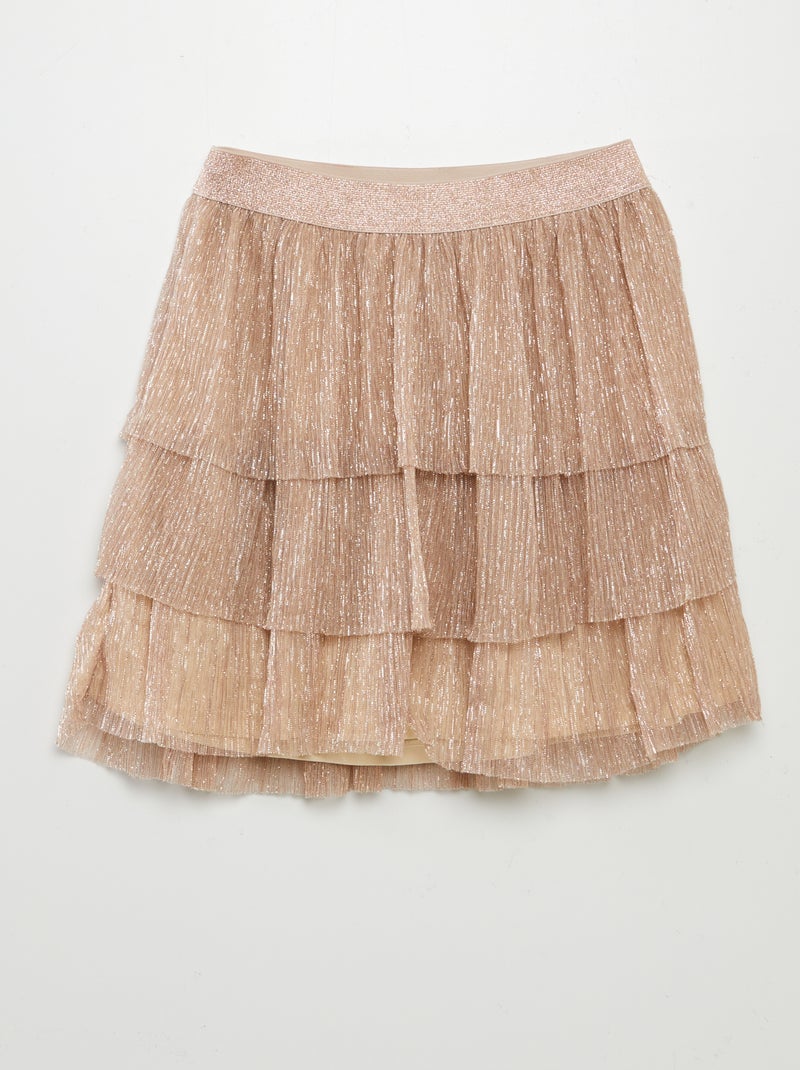 Saia em tule com fios brilhantes ROSA - Kiabi