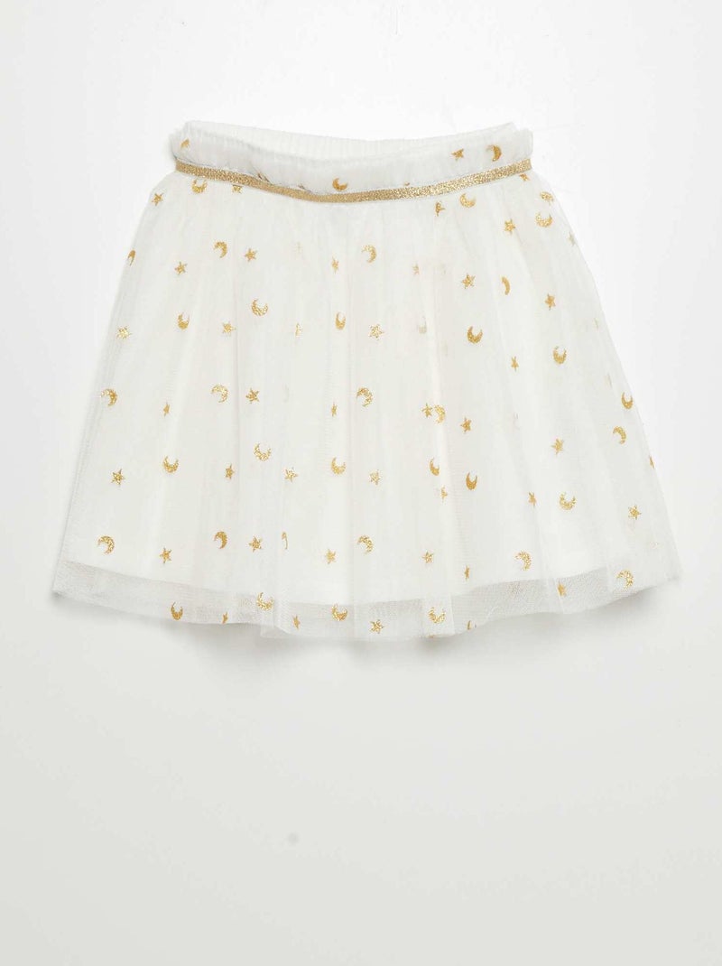 Saia em tule em forma de tutu BRANCO - Kiabi