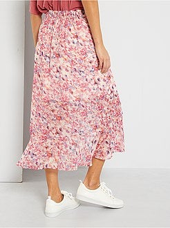 Saia em voile estampado - Kiabi