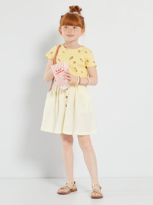 Saia estampada em tule - Kiabi