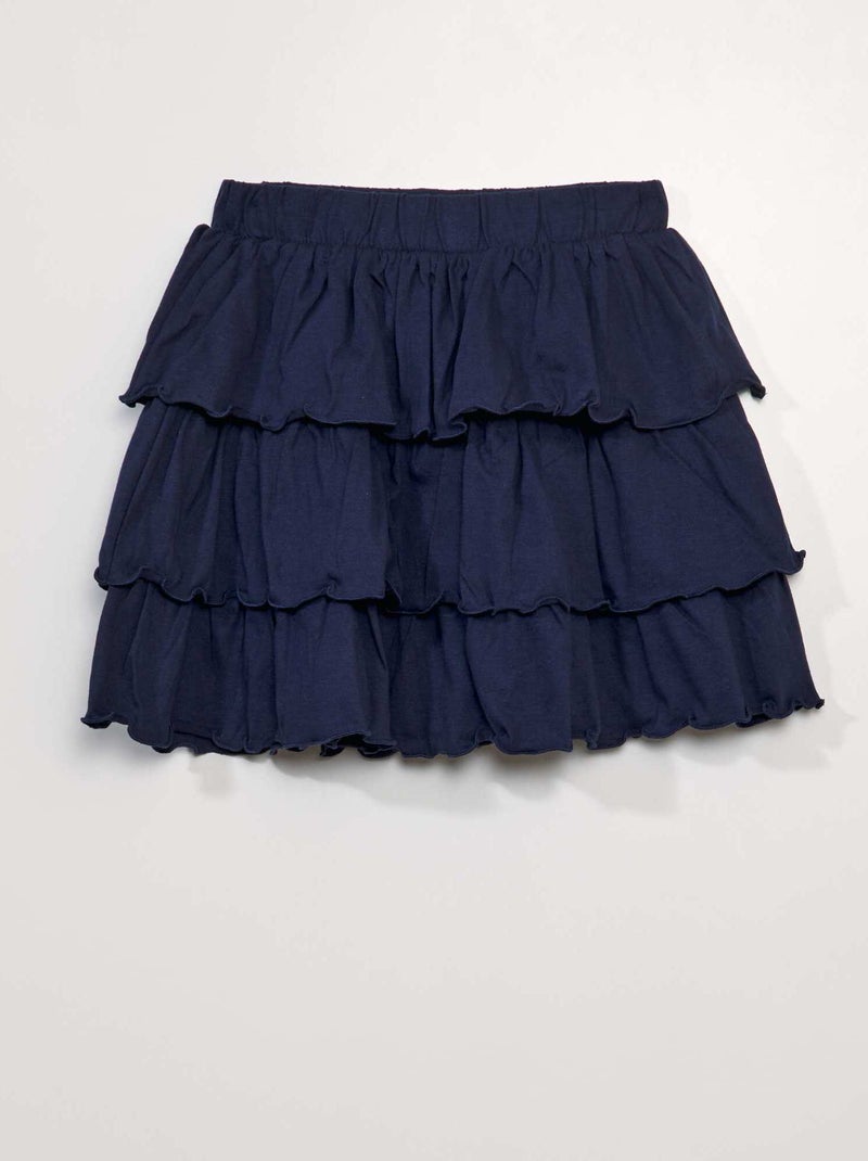 Saia evasé com camadas AZUL - Kiabi