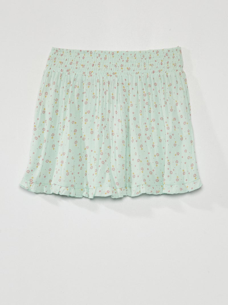 Saia evasé com estampado VERDE - Kiabi