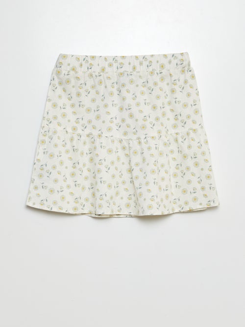 Saia evasé de linho misturado - Kiabi