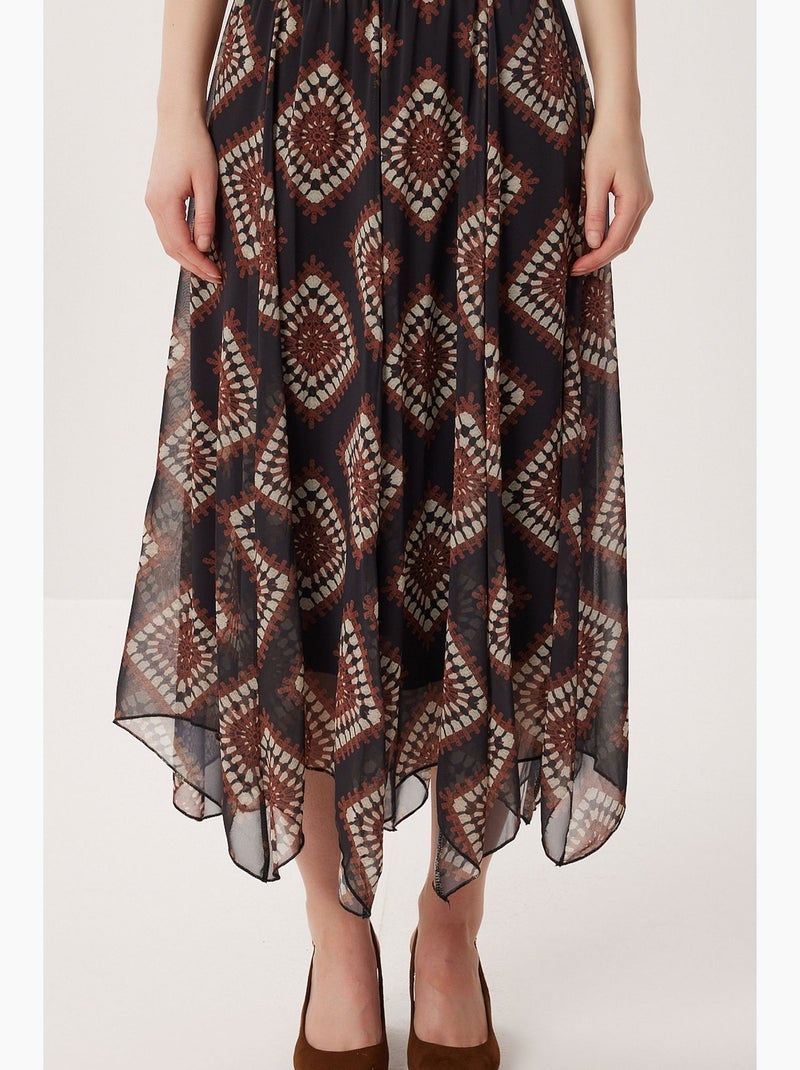 Saia feminina istanbul Preto Vermelho - Kiabi