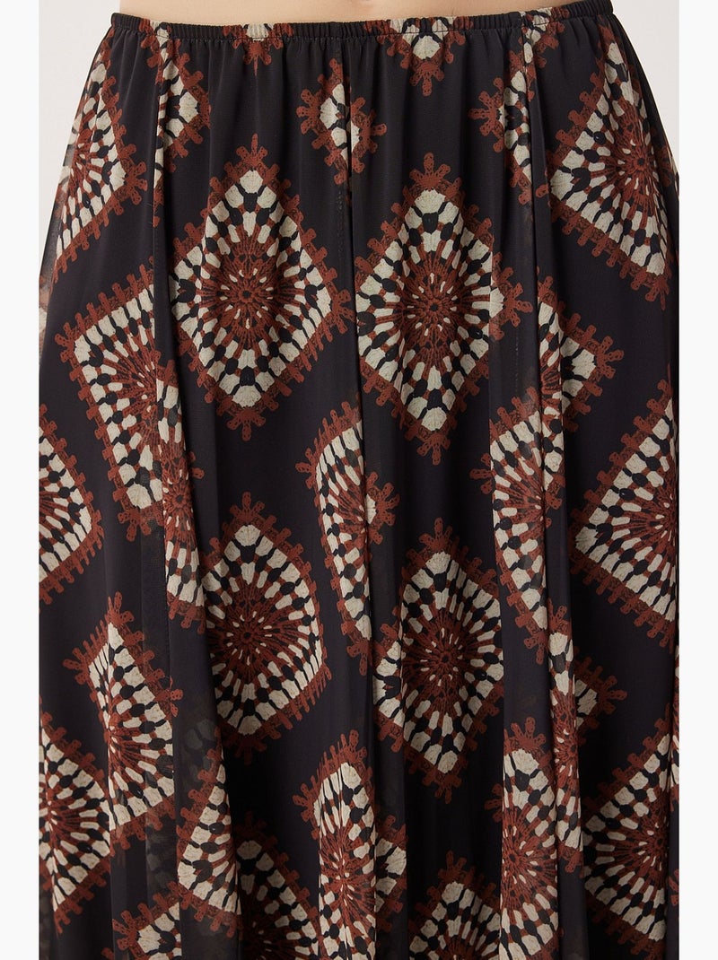 Saia feminina istanbul Preto Vermelho - Kiabi