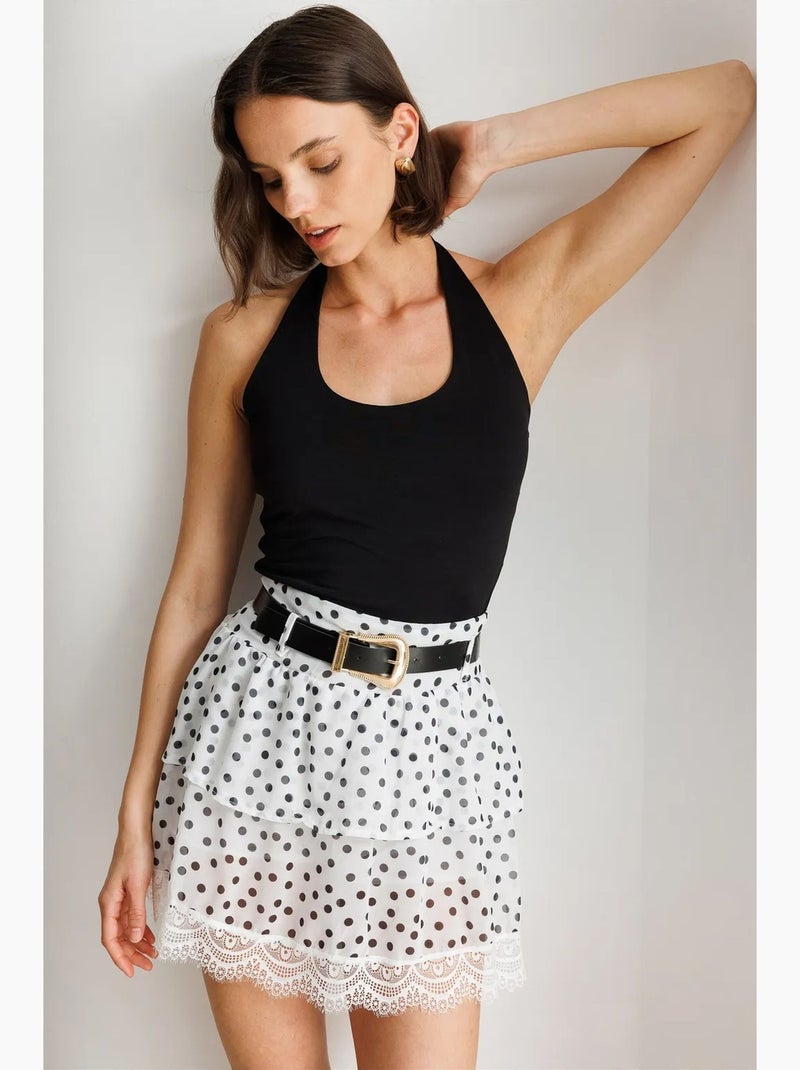 Saia feminina mixray Branco sujo - Kiabi
