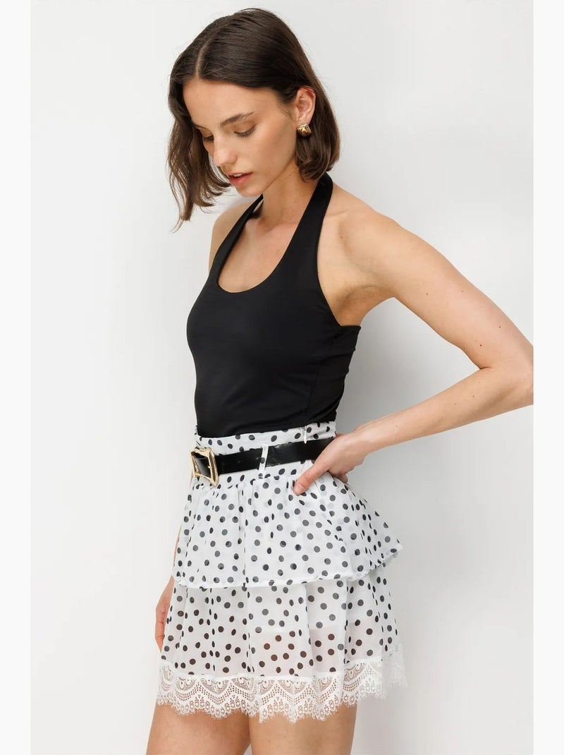 Saia feminina mixray Branco sujo - Kiabi
