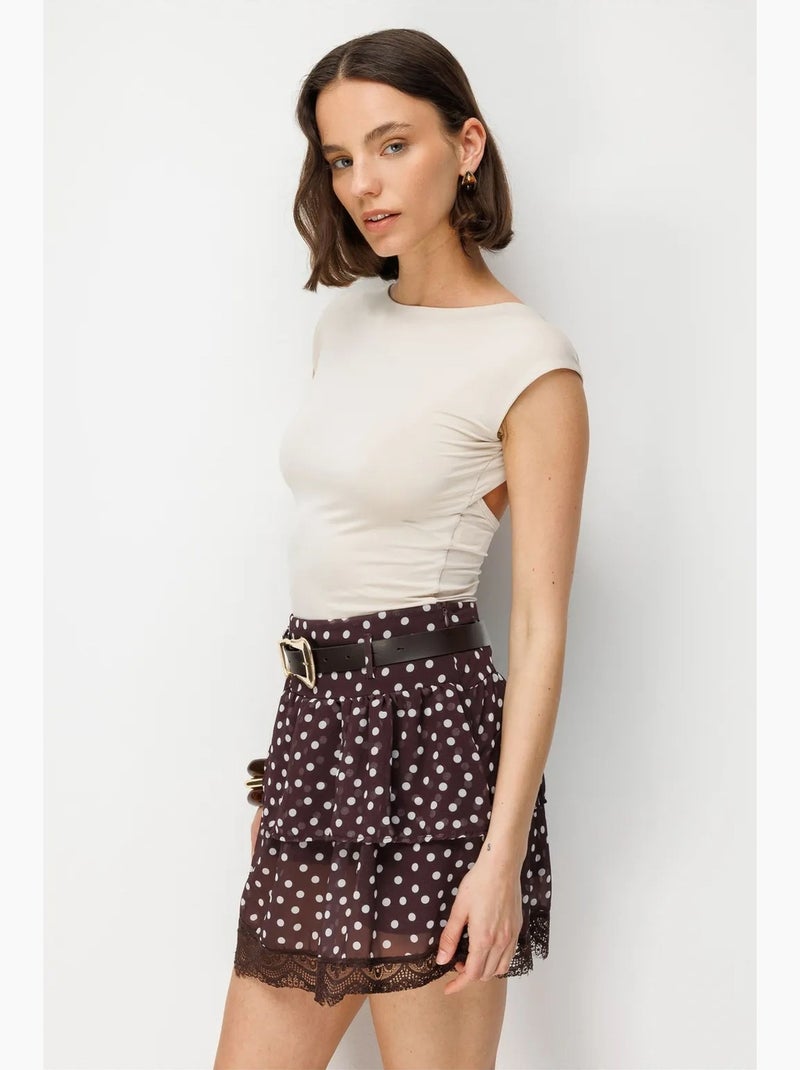 Saia feminina mixray Vermelho bordô - Kiabi