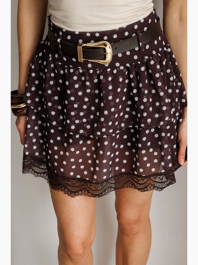 Saia feminina mixray Vermelho bordô - Kiabi