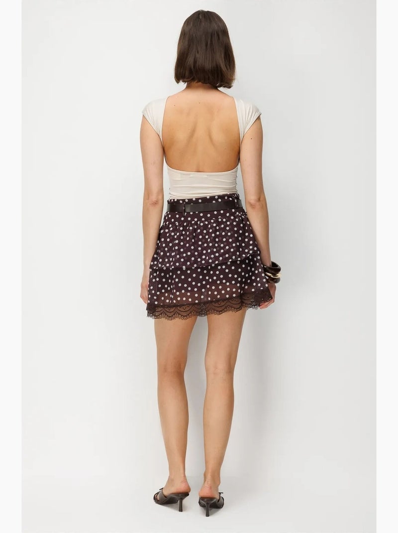 Saia feminina mixray Vermelho bordô - Kiabi