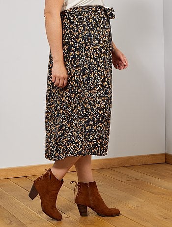 Saia florida e com botões - Kiabi