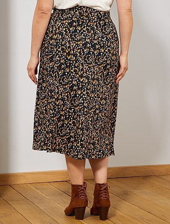 Saia florida e com botões - Kiabi