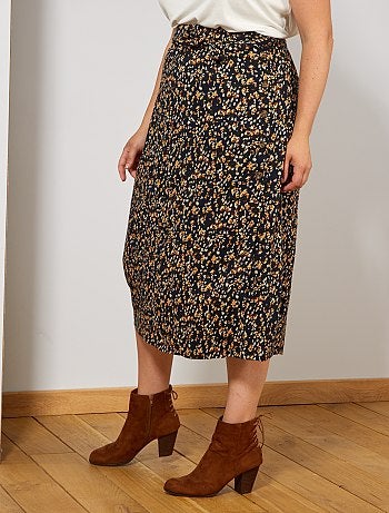 Saia florida e com botões - Kiabi