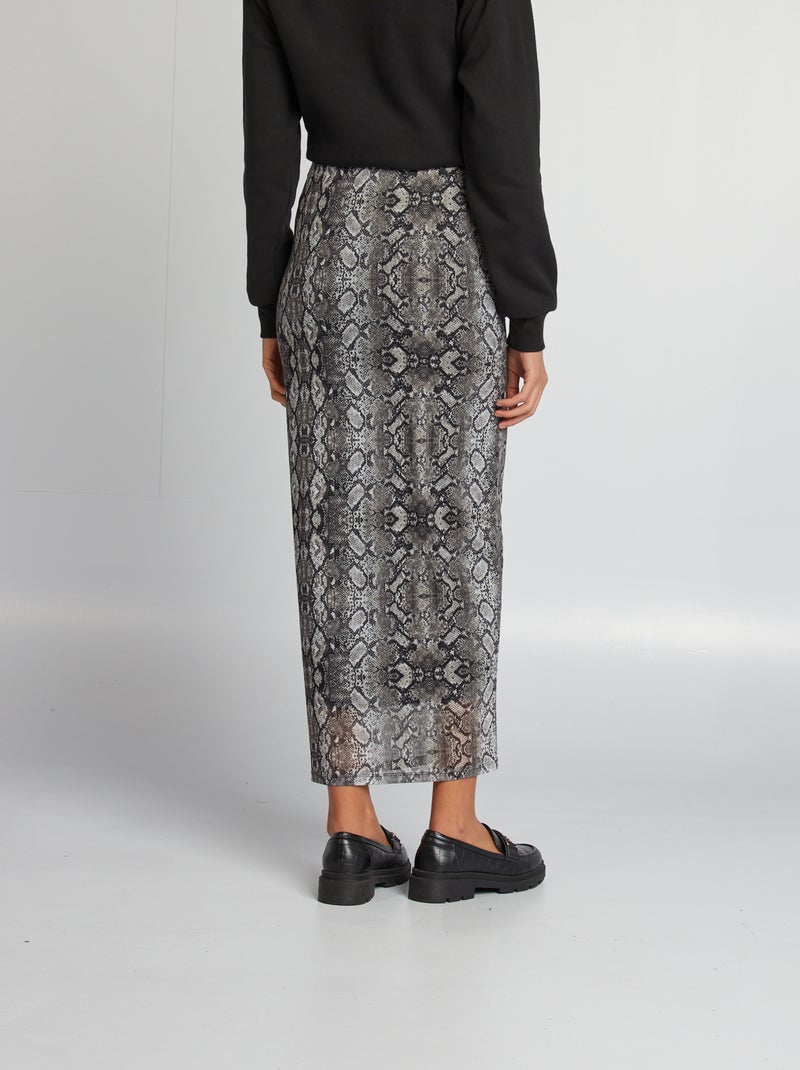 Saia fluida com motivo CINZA - Kiabi