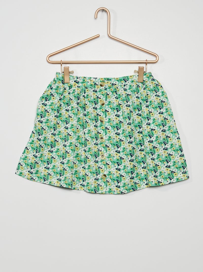 Saia fluida estampada VERDE - Kiabi