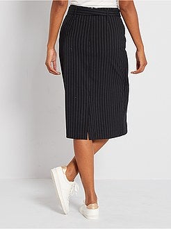 Saia lápis às riscas - Kiabi
