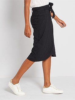 Saia lápis às riscas - Kiabi