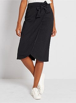 Saia lápis às riscas - Kiabi