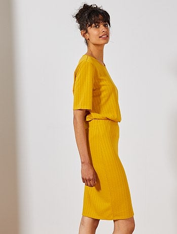 Saia lápis em malha canelado 'JDY' - Kiabi