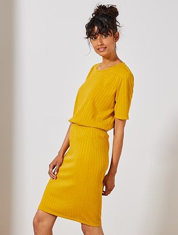 Saia lápis em malha canelado 'JDY' - Kiabi