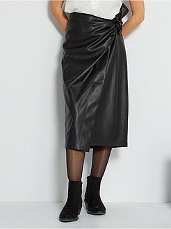 Saia lápis em pele sintética - Kiabi