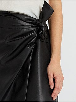 Saia lápis em pele sintética - Kiabi